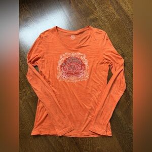 Peace Live Mom Orange Long Sleeve Shirt